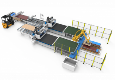 Роботизированная выгрузка деталей для KDT Nesting Line