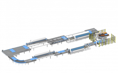 Автоматизированная кромкооблицовочная ячейка на базе станков KDT KE-496 и KE-495