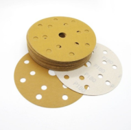 Шлифовальный круг Ligreat на бумажной основе желтый  д125мм 8отв. Р320, упак 100 шт